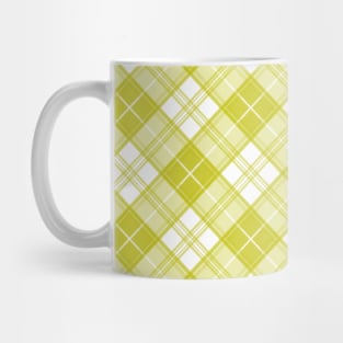 Yellow White Tartan Pattern yxm0uat9 Mug